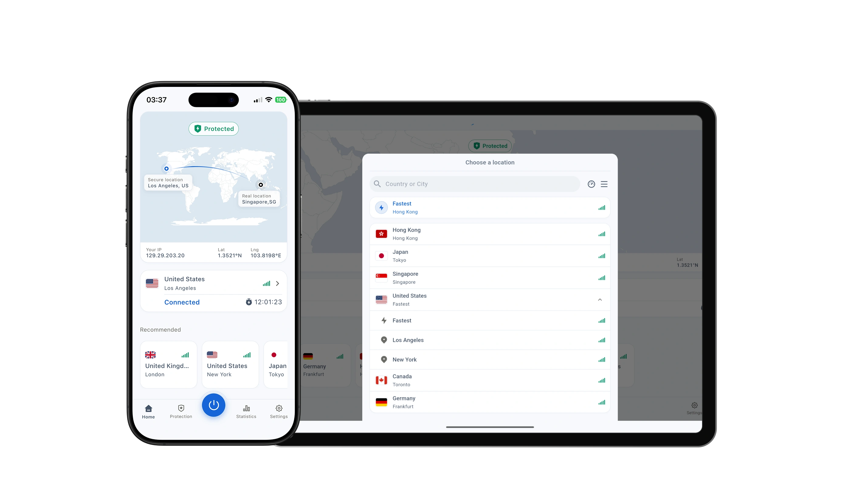 iPhone / iPad Aquila VPN app preview